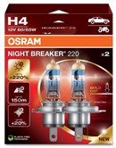 Osram Night Breaker 220 H4 +220% lys (2 stk.)