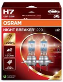 Osram Night Breaker 220 H7 +220% lys (2 stk.)