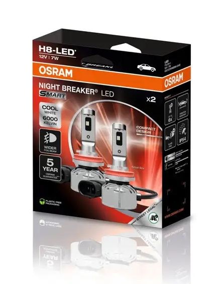 Osram H8 Night Breaker LED Smart - ECE godkendt (2 stk.)