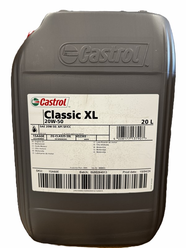 Castrol Classic XL SAE 20W-50 (20 liter)