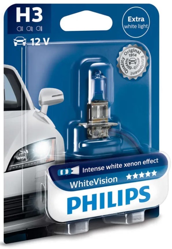 Philips H3 White Vision (1 stk)