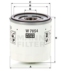 Oliefilter W7054 Mann & Hummel